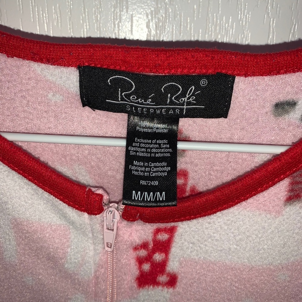 Pink Christmas Llama Onsie Size Medium
